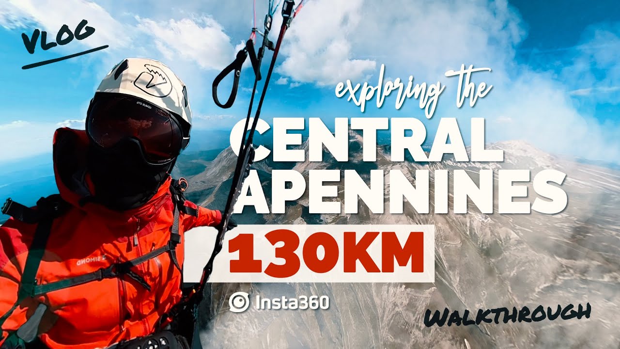 Insta360 Epic PARAGLIDING XC adventure in the Central Apennine Mountains | Italy