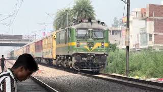 ICF + LHB Coach In One Train | Back to back Fastest Train | Railway Crossing 