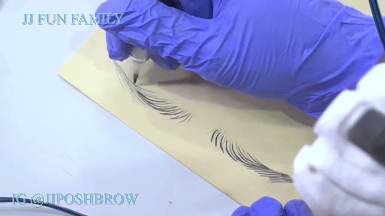 STEP BY STEP HAIRSTROKES SULAM ALIS NANO BROWS || ASMR suara mesin