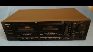 Optimus Sct-89 Double Cette Deck, Recording And Playback Test Sn34360