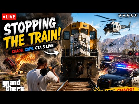GTA 5 Stop The Train Challenge#gta5#gtalivestream#gtastorymode #shortslive #verticallivefeed