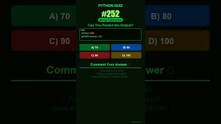 Python Quiz #252 — Can You Predict the Output? #shorts #python