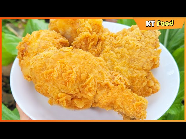 LÀM GÀ CHIÊN KFC - Vài Bí Quyết làm gà chiên da giòn lâu bảo đảm ai cũng mê - KT Food class=