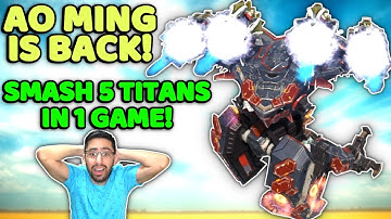 Best NEW SHOTGUN AO MING Destroyed 5 Titans In One Match! | Crazy War Robots Gameplay WR