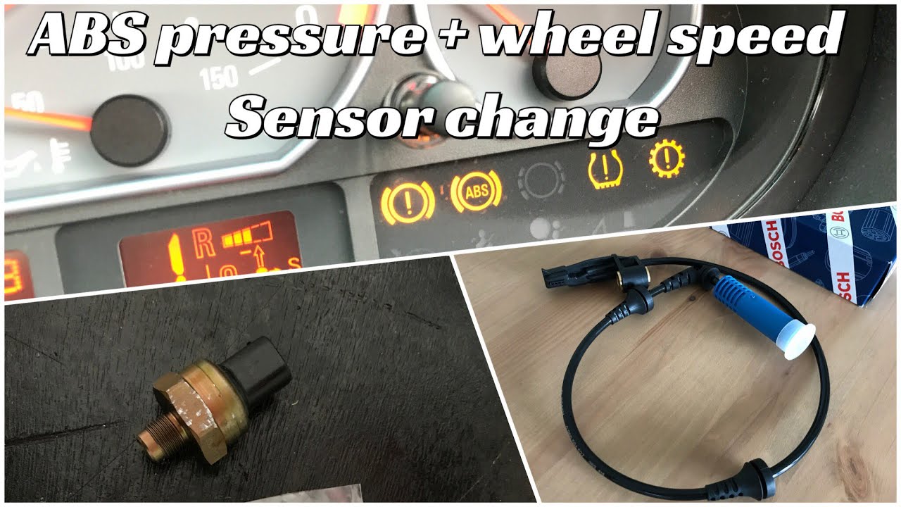 BMW e46 M3 ABS sensor + pressure sensor change - YouTube