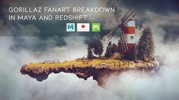 Gorillaz Fanart Breakdown in Maya and Redshift with Quixel Megascans