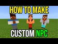 How To Make Custom NPCs In Minecraft WITHOUT Mods (PS4/Xbox/PE/Bedrock)