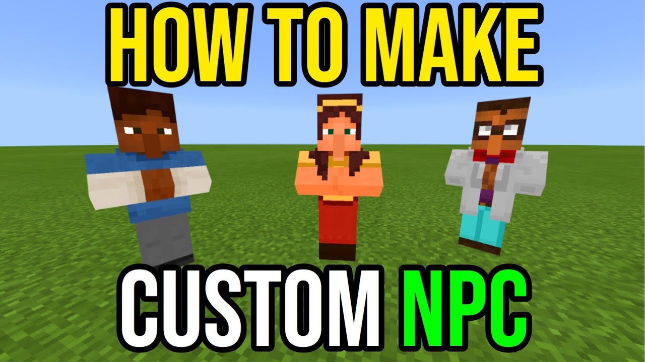 How To Make Custom Npcs In Minecraft Without Mods Ps4 Xbox Pe Bedrock Youtube