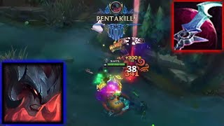 Fed Aatrox kills the whole enemy team