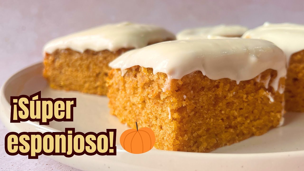 Bizcocho de Calabaza PERFECTO (el más suave) + frosting de queso crema