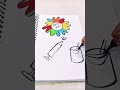 Holi Card in 2 Minutes 🌈 | Easy Kids Craft #Shorts#HoliCardMaking#HoliCraft#KidsCraft#DIYHoliCard