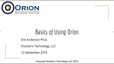 Webinar: Basics of Using Orion