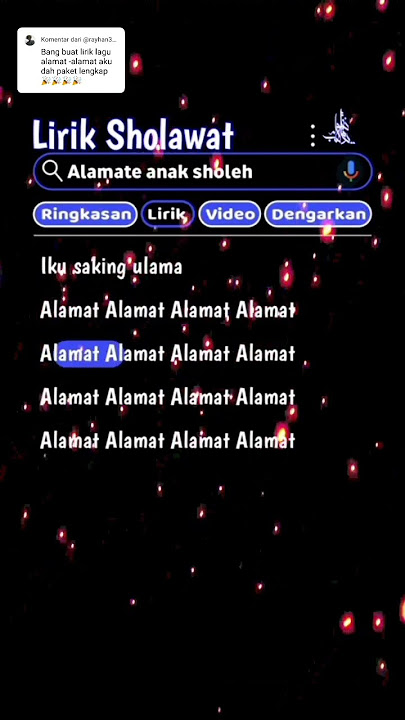 Lirik Sholawat Alamate Anak Sholeh #liriksholawat  #coversholawat #alamateanaksholeh #alamat