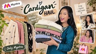 Myntra Winter Wear Haul 🧥😍 | CUTEST Cardigans Under Budget! | Try-On Haul  screenshot 2