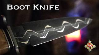 I Forged a Snake Pattern Damascus Dagger (Canister Steel Build)