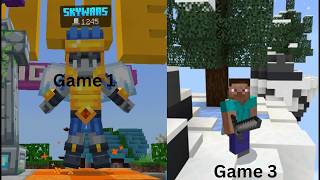 I WON a game of Skywars on every Minecraft bedrock server