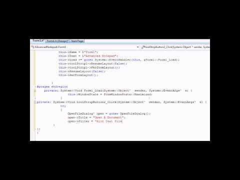 Visual C++ 2008 Tutorial: How To Create An Advanced Notepad (Part 1)