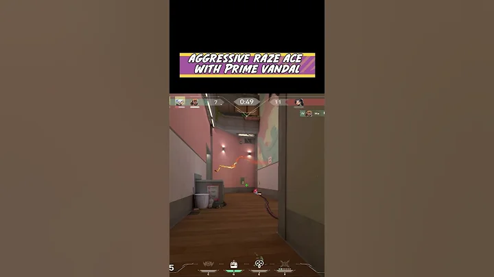 Aggressive Raze ACE With Prime Vandal #shorts