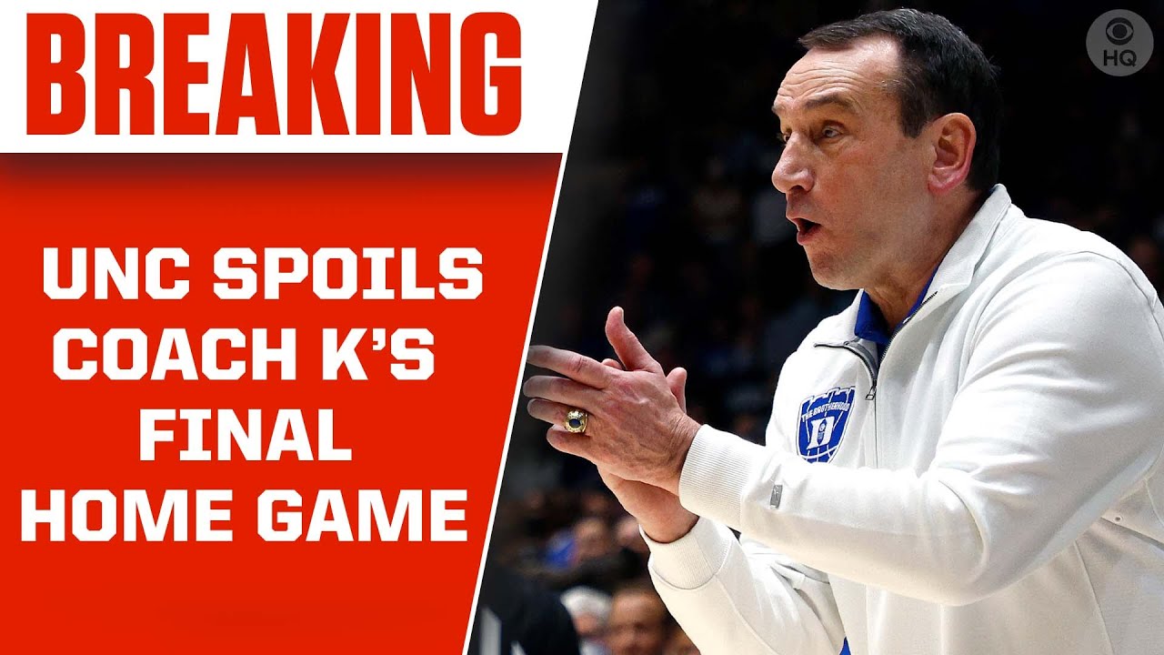 BREAKING UNC UPSETS Duke in Coach K's Final Home Game With Duke [FULL