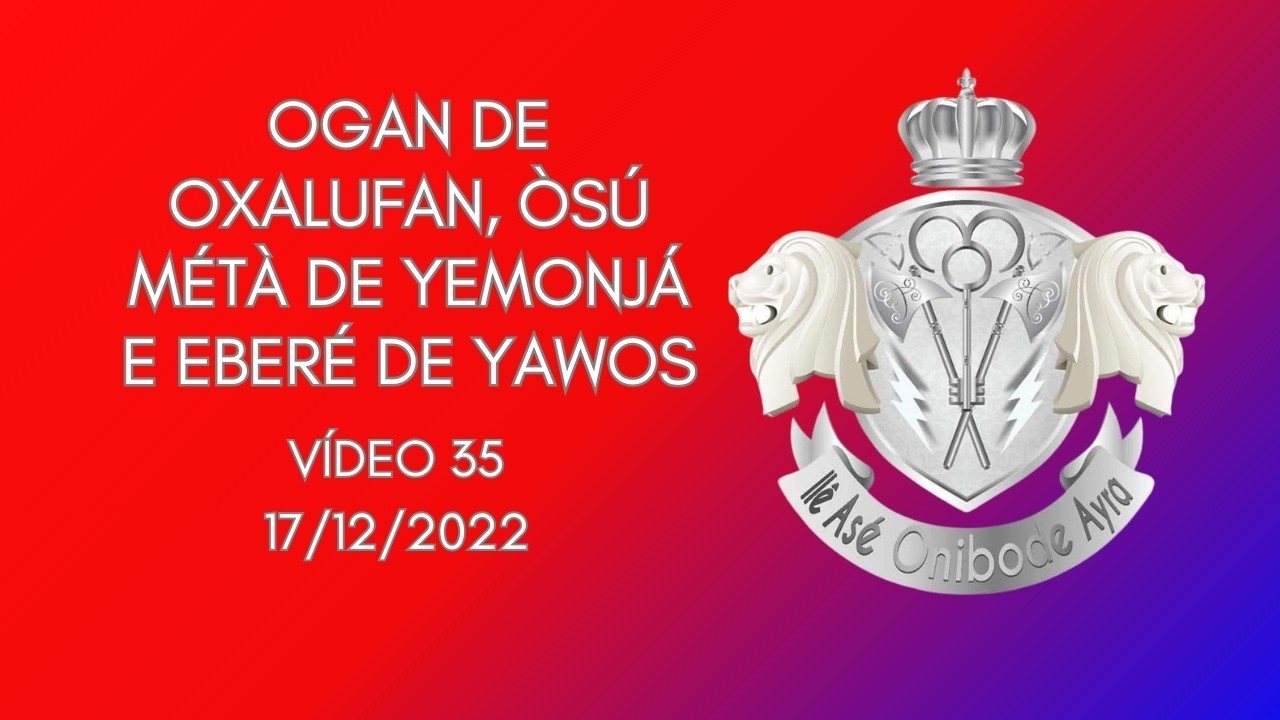 Ogan de Oxalufan, Òsú Métà de Yemonjá e Eberé de Yawos em Ilê Asé Onibodê Ayra 27012024  video35