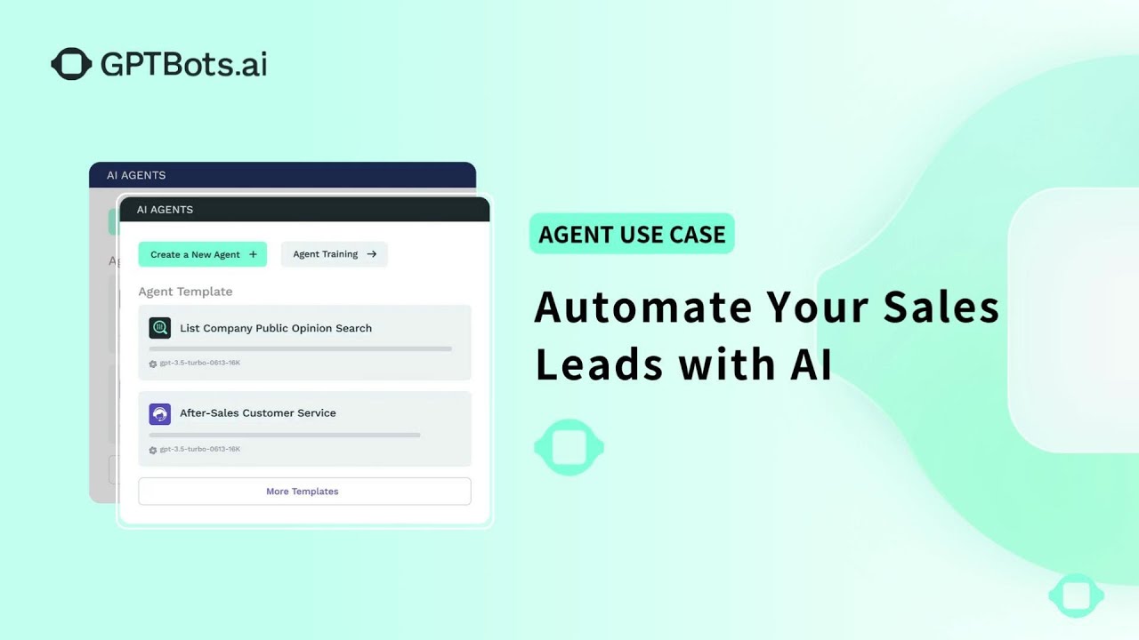 GPTBots.ai | AI Sales Agent : No-Code Automation with Google Sheets & Calendar