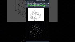 isometric drawing autocad mechanical. #isometric #3d 3dprinting #mechnical #autocad #shorts #short