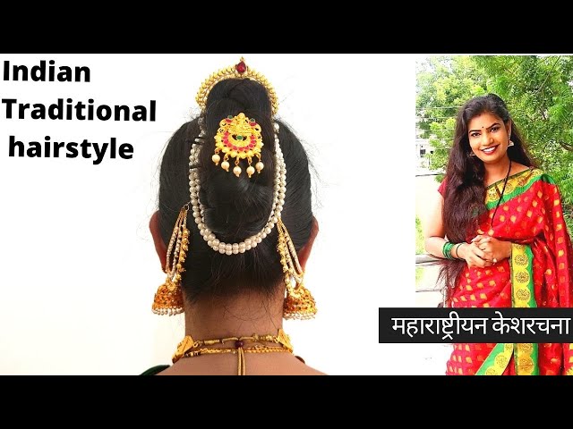 Hairstyle for Maharashtrian wedding hairstyle for Wedding || Traditional  look bridal hairstyle || - YouTube