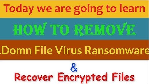 Remove .Domn File Virus/.Domn Ransomware (+Recover .Domn Files)