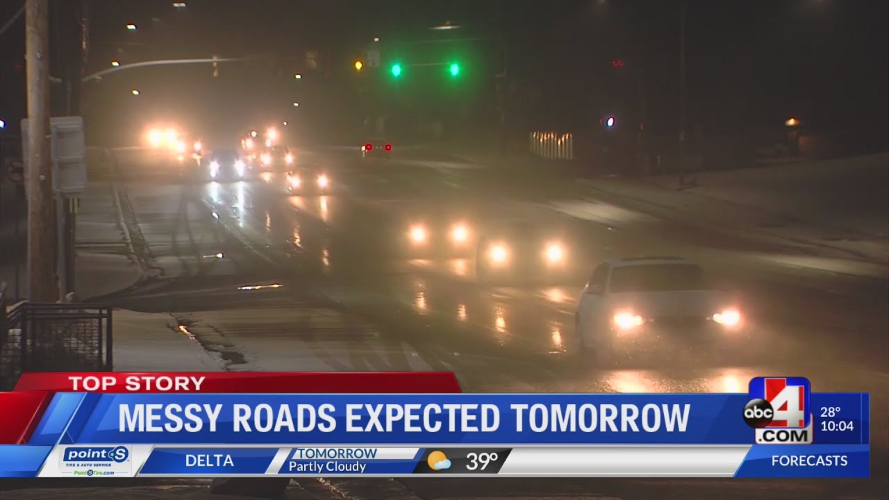 Slick Roads Expected in the Morning - YouTube