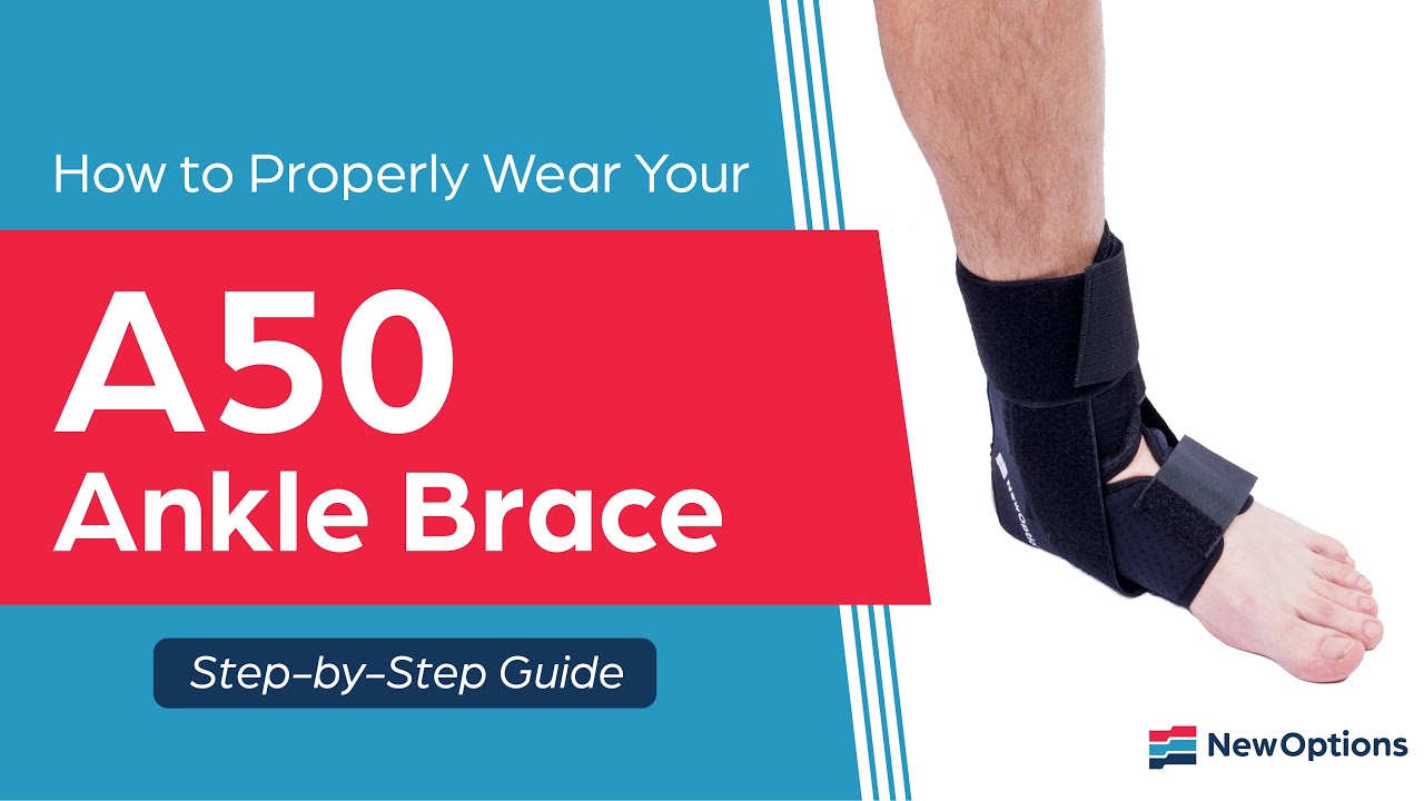 How to Wear the NewOptions A50: Cooper II Ankle Brace - YouTube