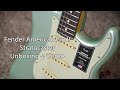 Unboxing Fender American Pro II Stratocaster in Mystic Surf Green + Short Demo