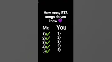 How Many BTS Songs Do You Know 