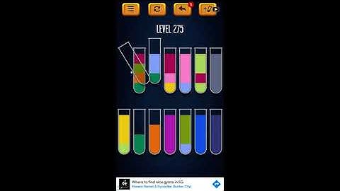 Water Sort Puzzle - Color Liquid Sorting Game Level 275 Solution