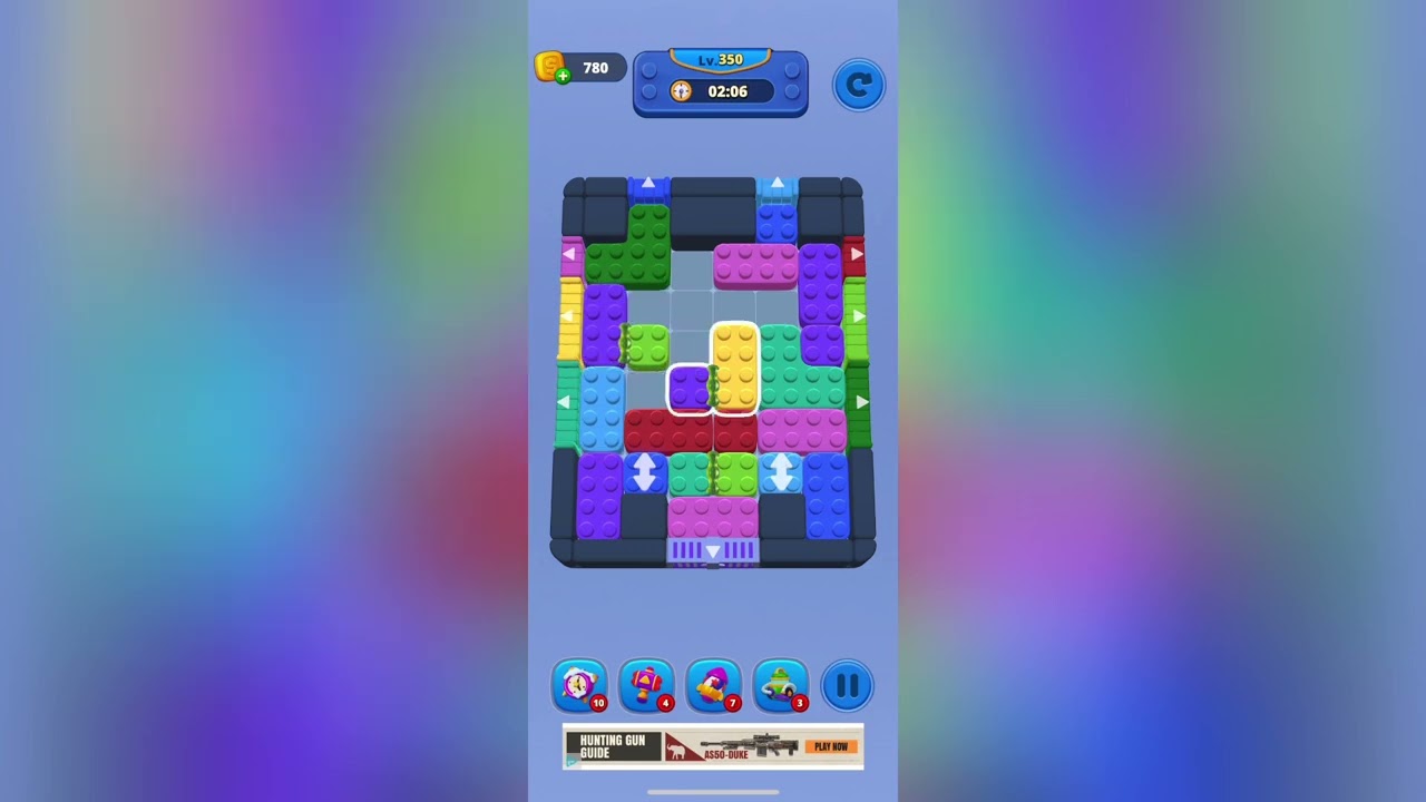 Color Slide Jam Level 350 Solution Walkthrough 