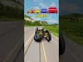 Small to Giant Cars vs Giant Speed Bump Survival Challenge 🚗💥 | Who Can Make It Across? #shorts