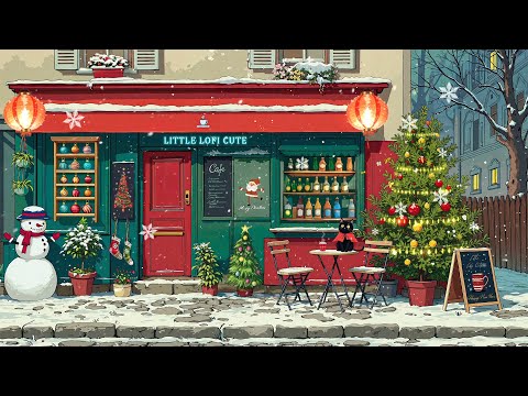 Festive Café Corner Snowman Warm Drinks Gentle Lofi Chill For Perfect Winter Lofi Hip Hop