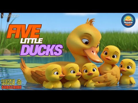 Five Little Ducks | Count 5 Ducks | Islamic Nasheed | Nursery Rhyme | MobiKids  | Kids