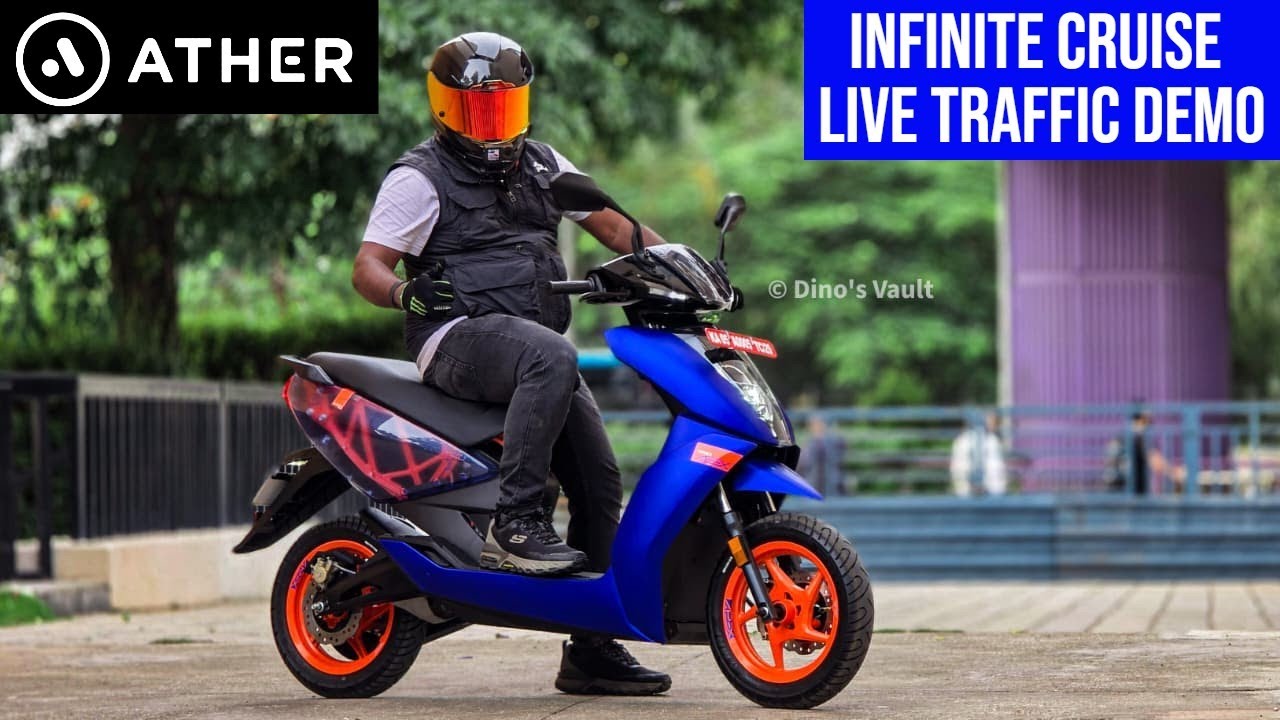 Ather 450 Apex How Infinite Cruise Works Live Traffic Demo
