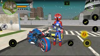 người nhện robot tái xuất tập 82 - Robot Stickman Spider Rope Hero Bike Transformer screenshot 4