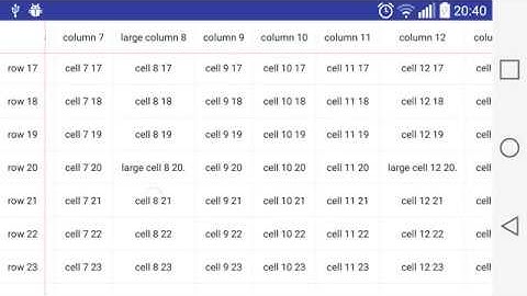 TableView 0.8.2 version  for Android