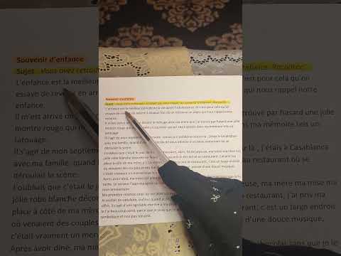3ème année collège إستعدوا للإمتحان الجهوي raconter un souvenir d' enfance la production écrite