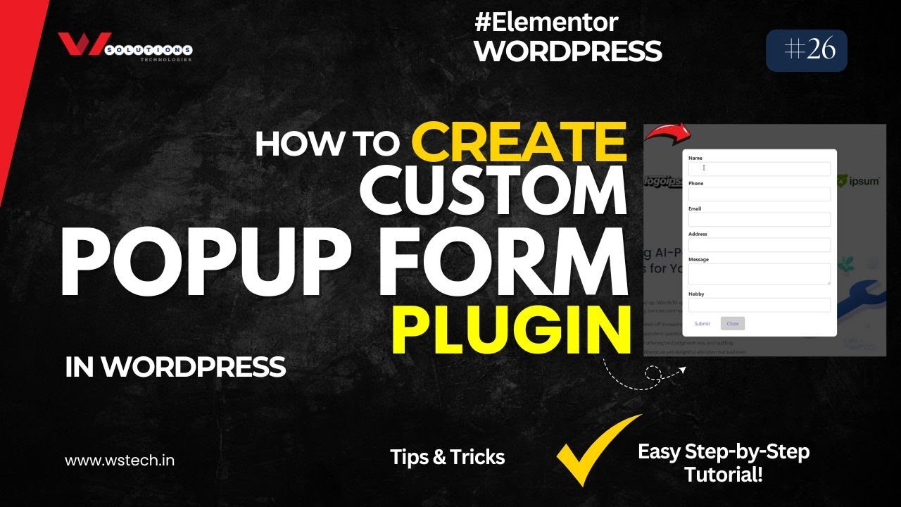 How to Create Custom Popup Form Plugin in WordPress | Step-by-Step ...