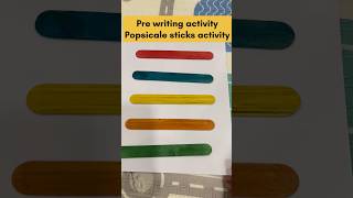 Pre writing popsicles stick activitiy| stick activitiy#viralvideo#viralshort #prewritingactivities