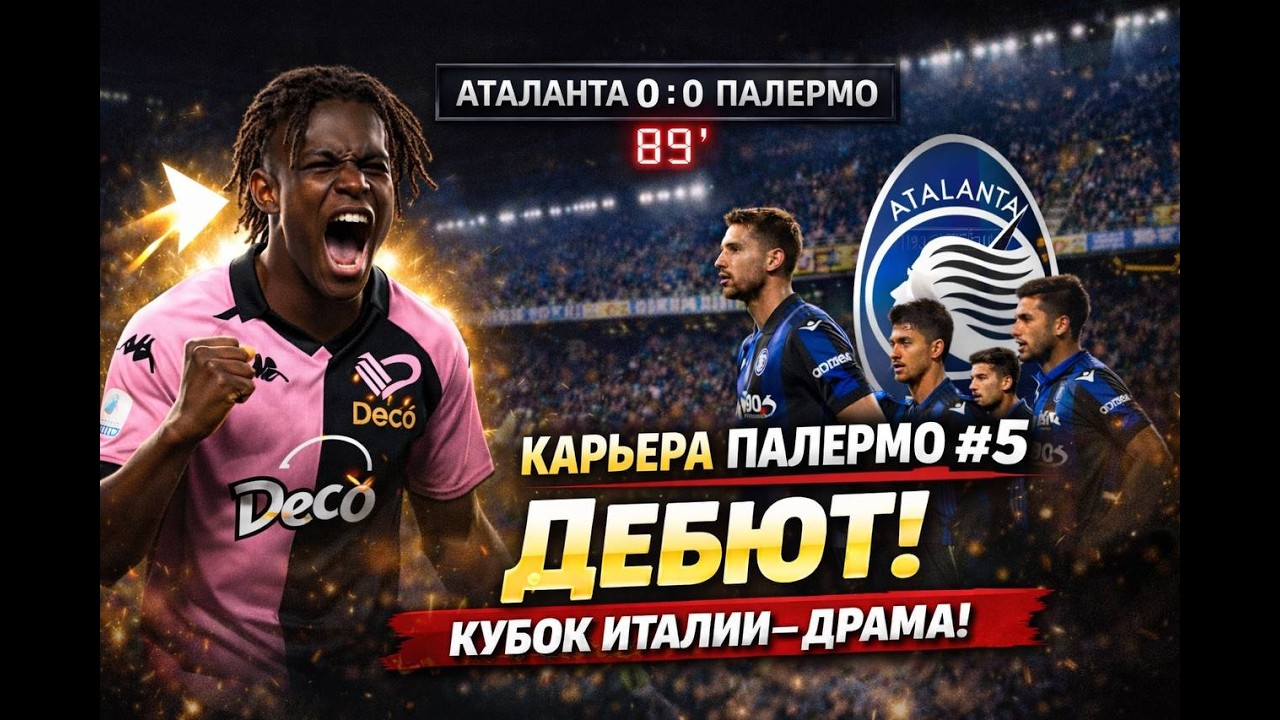 #5 КАРЬЕРА ЗА ПАЛЕРМО | ДЕБЮТ SAMPAIO ЗА ОСНОВНУЮ КОМАНДУ. ВЫЛЕТ С КУБКА???