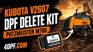 Putzmeister M760 Kubota V2607 DPF Delete Kit | 4DPF Emulator Installation