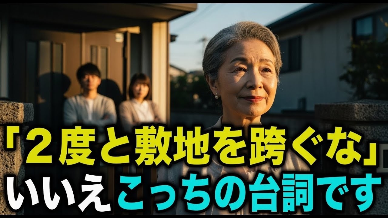 「二度とうちの敷地を跨ぐな」──息子夫婦に絶縁宣言された日、私は静かに笑って家を出た。