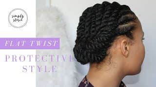 My GoTo Protective Style  Flat Twist Updo || SimplyStasia