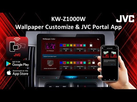 JVC KW-Z1000W Wallpaper Customize & JVC Portal App Wallpaper Set-Up