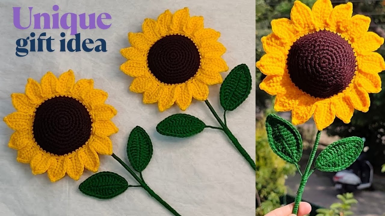 Easy Crochet Sunflower Tutorial | Step- by- Step Guide for Beginners ...