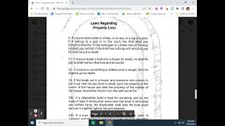 Was the Code of Hammurabi Just? DBQ Document Readings